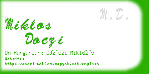 miklos doczi business card